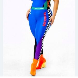 *NEW* FOREVER 21 PLUS HONDA MOTORSPORTS RACING LEGGINGS 2X
